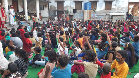 Children gathering